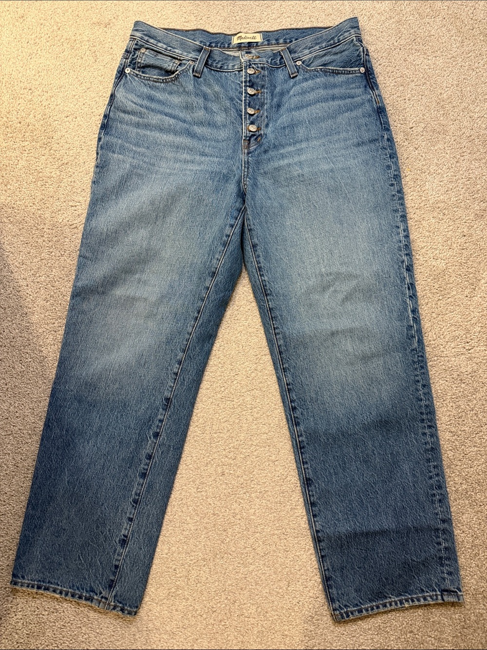 Madewell Vintage Straight-Leg Blue Denim Jeans